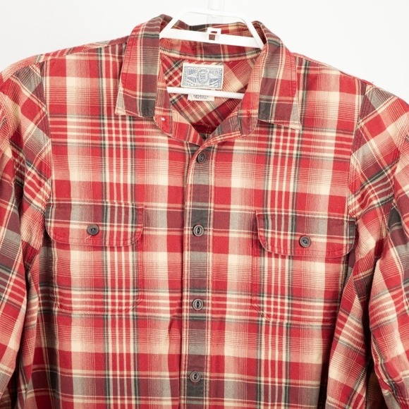 Lucky Brand Other - Lucky Brand Plaid Button Down Shirt Mens XL Red Flannel Long Sleeve Cotton